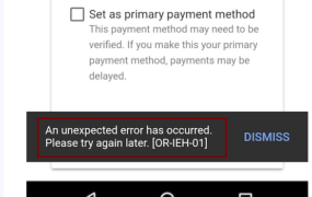 Google AdSense/admob, play, pay add payment information An unexpected error occurred. Please try again later. [or-ie-01、OR-IEH-02]